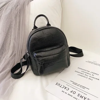 

2020 new high quality PU ladies backpack spring and summer fashion mini backpack Korean ladies soft leather small school bag