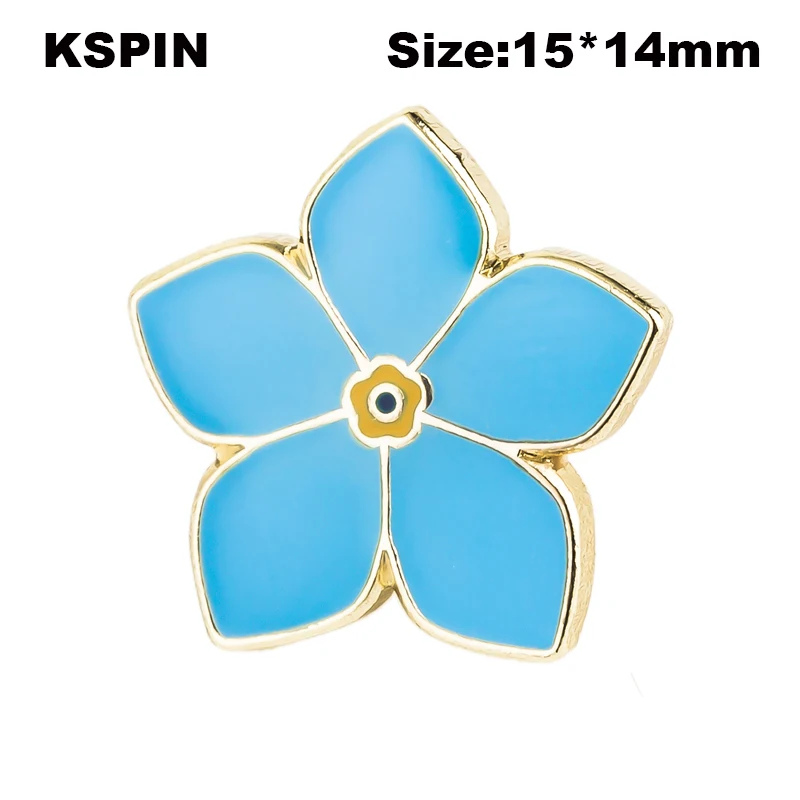 Blue Color Flower Badges Lapel Pins BroochesBadges AliExpress