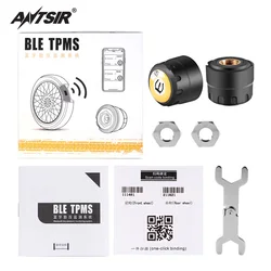 Système de surveillance de la pression des pneus de moto, Bluetooth, TPMS, détection par application Mobile, 2 capteurs externes, V100B 