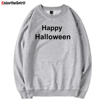 

Enjoythespirit Happy Halloween Sweatshirt Women Long Sleeve O Neck Funny Autumn Women Hoodies Loose Fit Casual Clothing