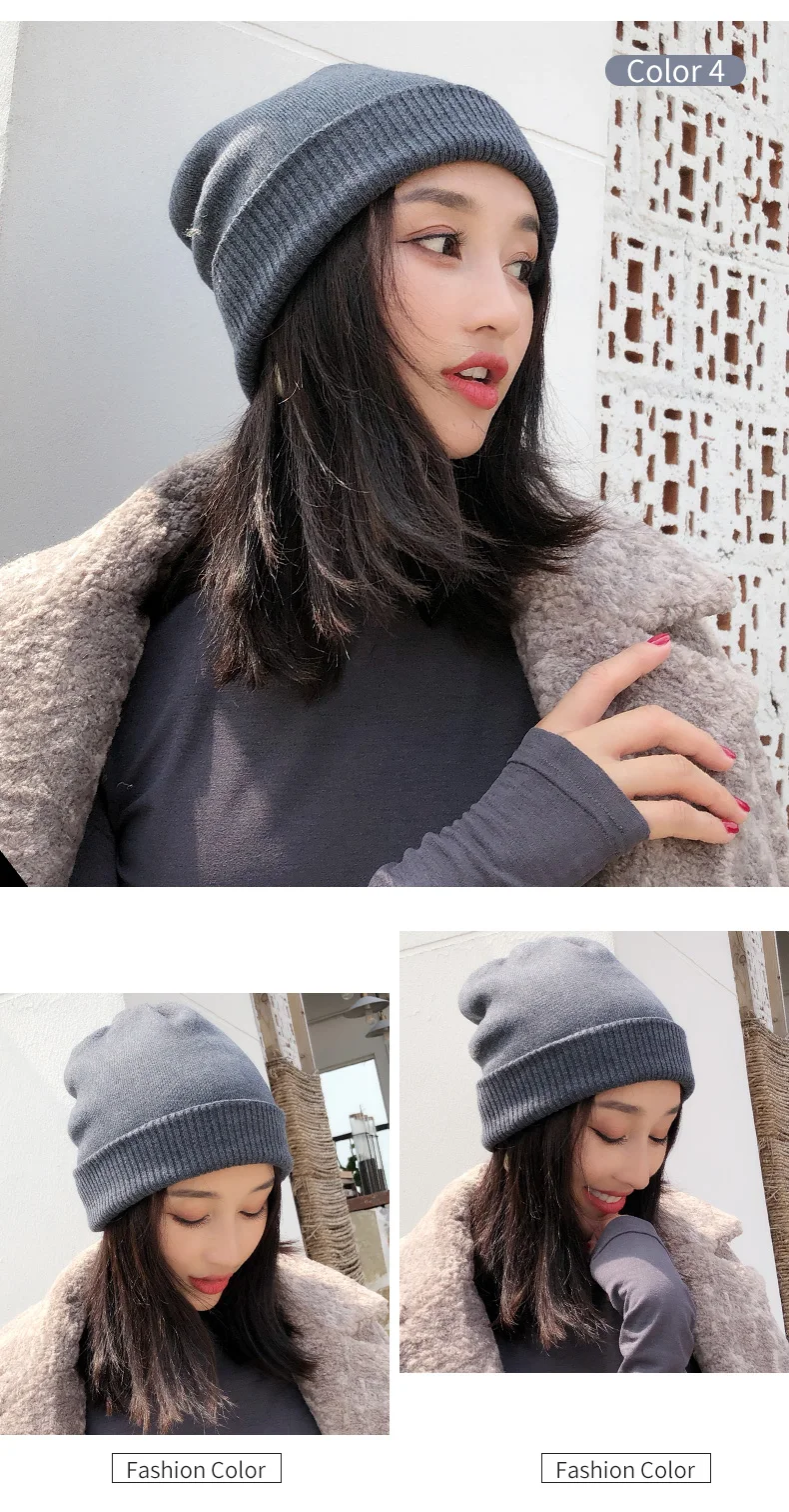 Зимняя женская кашемировая шапка вязаная Gorros модная Корейская теплая мягкая женская повседневная одноцветные бейсболки зимняя женская шапка бини белая