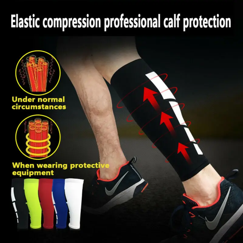 Calf Leg Running Compression Sleeve Socks Shin Splint Support Brace Guard Sports 