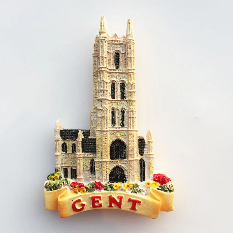 Магнит на холодильник из Бельгии gent 3D городской строительный туристический