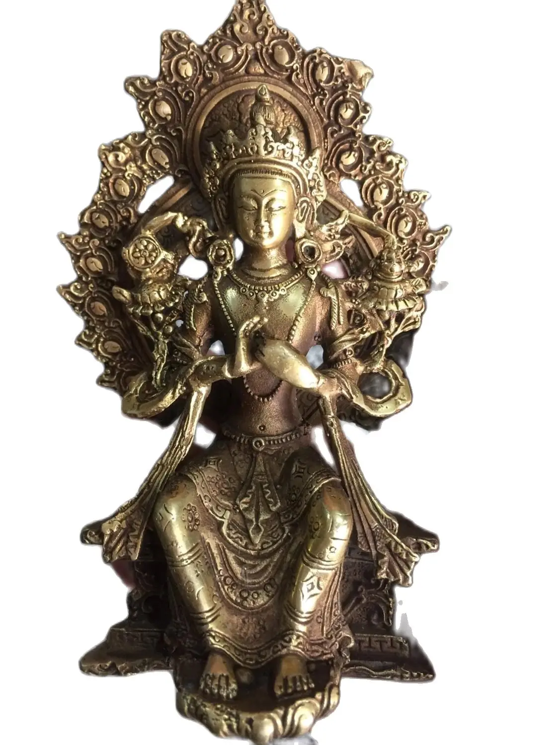 

MOEHOMES China's rare Tantric view sound brass copper fengshui buddha statue Metal crafts home decorations