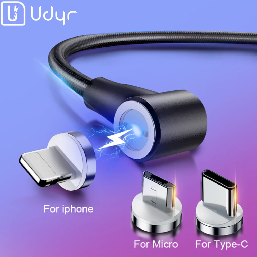 Udyr 1 м 2 м Магнитный СВЕТОДИОДНЫЙ модуль панели управления usb type C Магнитный кабель для быстрой зарядки для iPhone XS Max samsung магнитные кабели для мобильных телефонов
