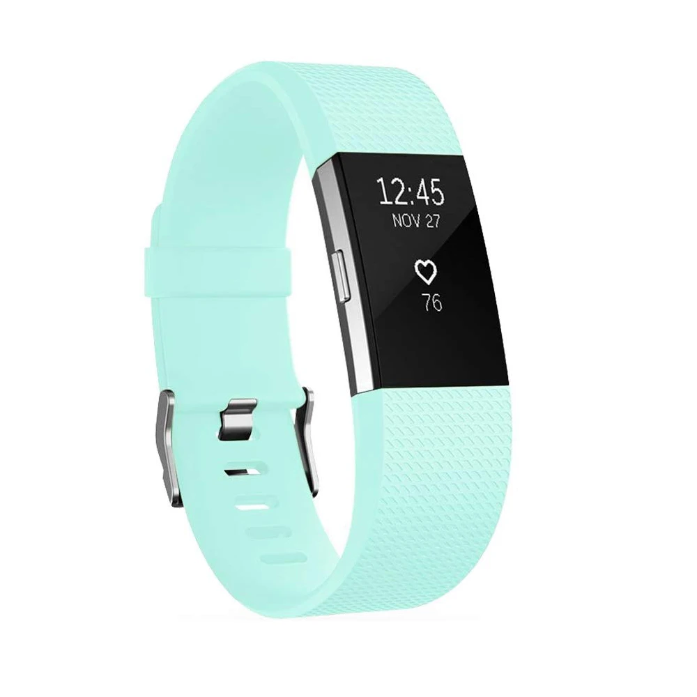 light teal BOX-W для Fitbit Charge 2 полосы, дышащие силиконовые сменные спортивные полосы для Fitbit Charge 2 Smartwatch фитнес - Цвет: light teal