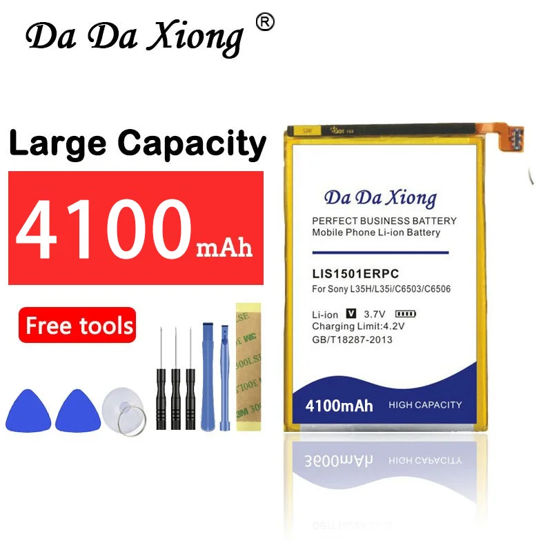 Original DaDaXiong 4100mAh LIS1501ERPC Li-ion Phone Battery For Sony Ericsson Xperia ZL L35H Lt35i C6503 C6506 C6502 | Мобильные