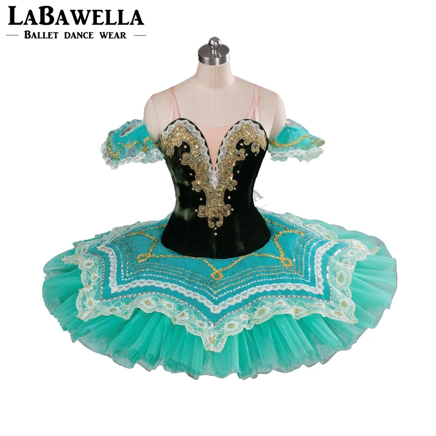 Girls Adult Professional Ballet Tutus Green Raymonda Classical Ballet Tutus Aqua Princess Florina Professional Pancake  BT9090