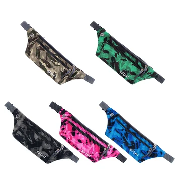 

1PC Camouflage Waterproof Zip Waist Packs Running Belt Bum Waist Pouch Pack Travel Camping Sport Hiking Running Waist Bag