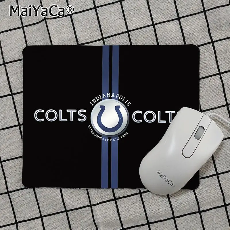 Maiya Одежда высшего качества Индианаполис Колтс(Indianapolis Colts) Прочный Резиновый Коврик Для Мыши Pad Лидер продаж подставка под руку Мышь - Цвет: No Lock Edge25x29cm