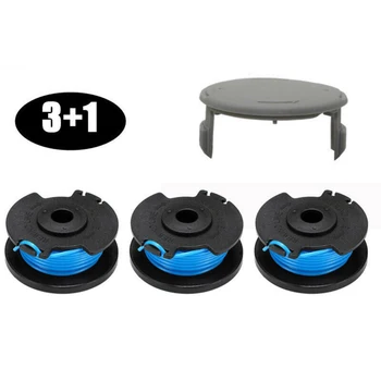 

3pcs Outdoor Garden Tools Weeding Tool Trimmer Spool Line with Spool Covers For Ryobi One Lawn Mower AC14RL3A