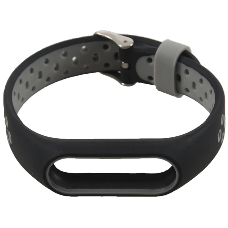 Горячий легкий вентилируемый TPE браслет на запястье для Xiaomi Mi Band 2 серый + черный|Смарт-аксессуары| |