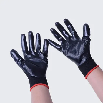 

12 Pairs Working Protective Gloves Men and Women Flexible Blue Polyester Nylon Safety Working Gloves Men Welding Gloves