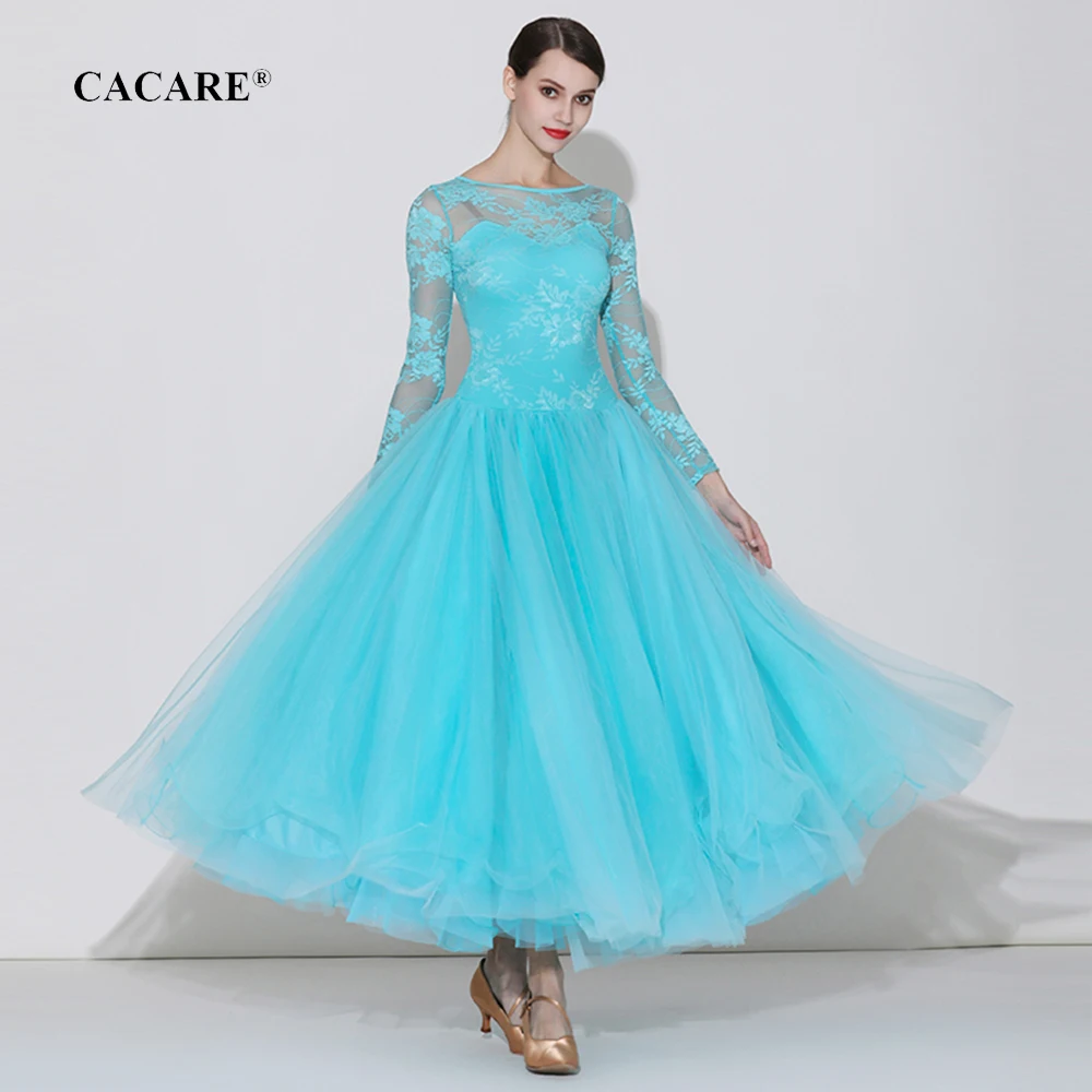 CACARE Standard Lace Ballroom Dance Competition Dresses Waltz Dress
