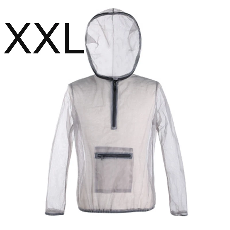 

Outdoor Bug Wear Anti Mosquito Suit Hooded Tops Net Yarn Mesh Cloth Pullover folded mini size lightweight L/XL/2XL