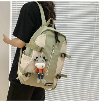

Backpack Women 2020 School Bags for Teenage Girl And Boy Cute Pendant Waterproof Zipper Shoulder School Backpacks For Children