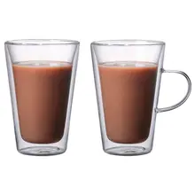 Термостойкие двухслойные прозрачные стеклянные чашки для путешествий кофейные чайные кружки с ручкой стеклянные чашки для питья