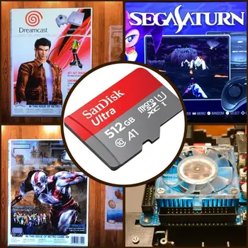

512 GB Ora v1.65 Retropie SD Card - Sega Saturn, PSP, N64, Naomi. For ODROID XU4 20,000+ Preloaded Games, 3D boxart