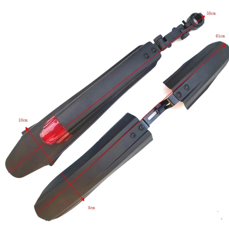 Fenders Mudguard Black Plastic Tire Road Extended Replacement Mountain