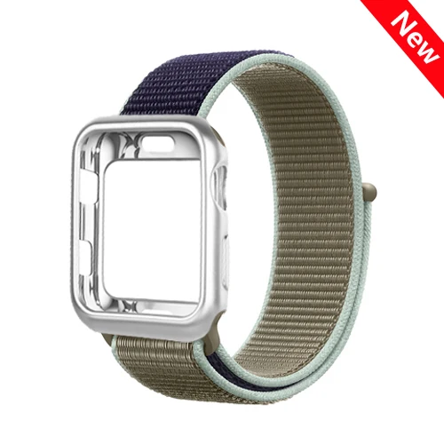 Sport Loop strap for Apple watch band case 4 5 3 44mm 40mm watchband nylon Breathable bracelet belt for iwatch band 3 42mm 38mm - Цвет ремешка: color 4