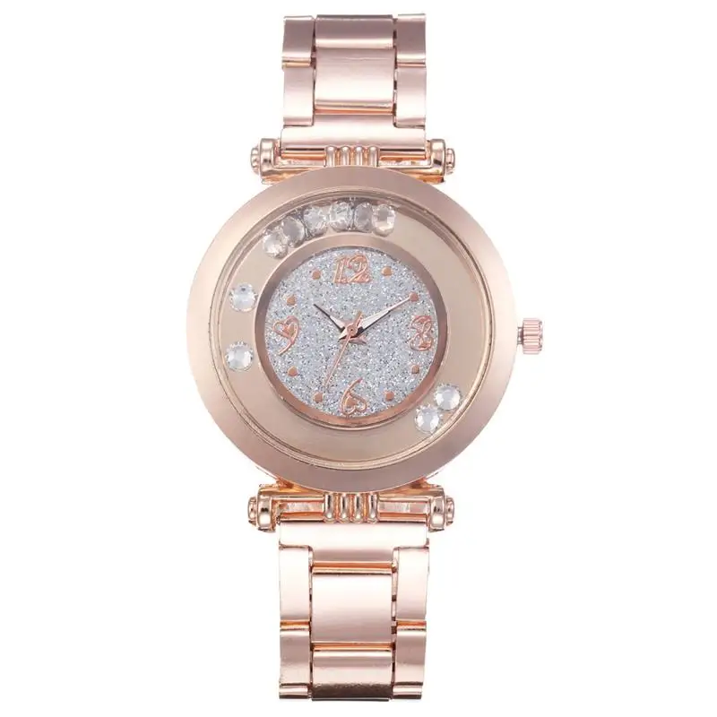 

Rotate Diamond Watch For Women Luxury Casual Crystal Rhinestone Quartz Wristwatch Ladies Fashion Business Dress Watches