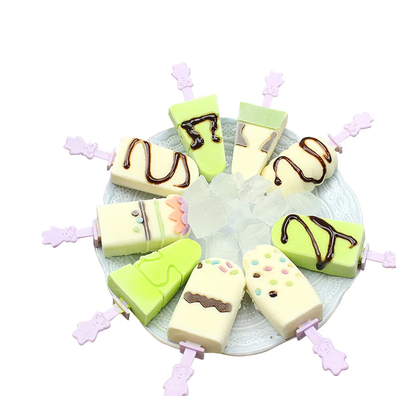 

Christmas Ice Cream Silicone Mold 3 Holes Popsicle Maker Dessert Molds Baking Tool With Dust Cover Sticks Bakeware
