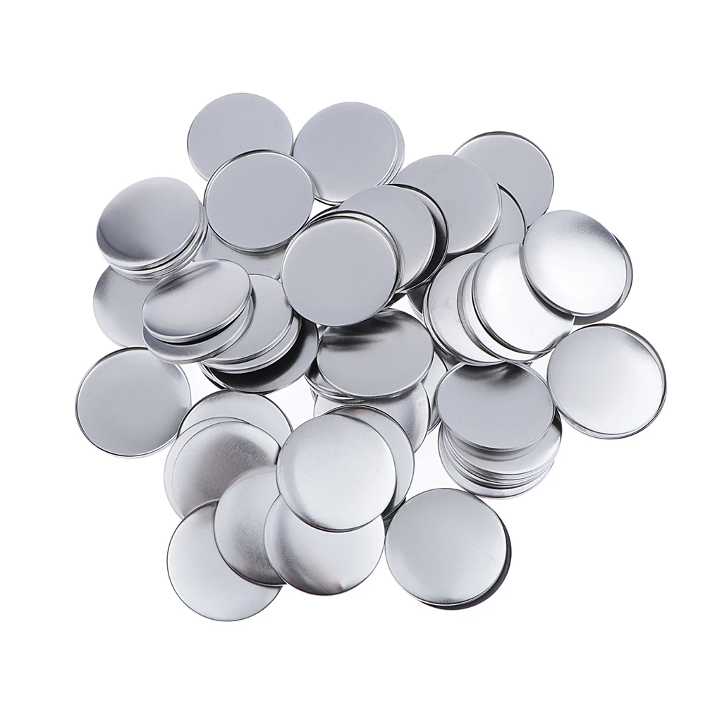 100 Sets Pin Back Button Parts for Badge Maker Machine Button Made DIY Crafts and Children's Craft Activities (44mm)