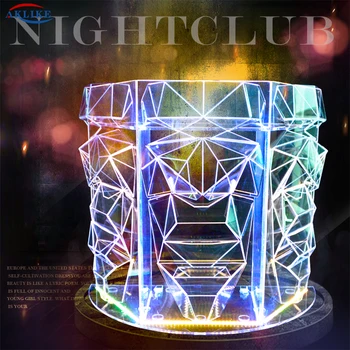 

Acrylic A Bar Table The Discs Dj mixer LED Light Pioneer AKLIKE Controller Dj Stand Console Table Colorful Lighting Counter
