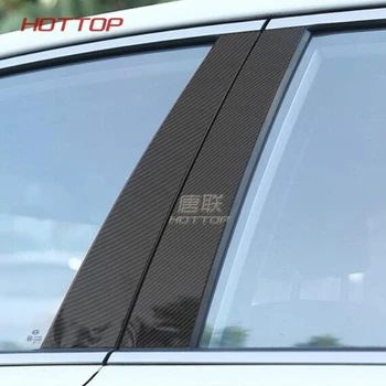 

Car styling for Honda CRV C-RV 2017 2018 PC Carbon Fiber Car Window B Pillars Decorative 3D Stickers 6PCS/lot