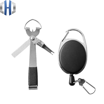 

Keychain Outdoor Fishing Supplies Fishing Pliers Fishing Tools Line Scissors Strand Scissors Telescopic EDC Key Ring
