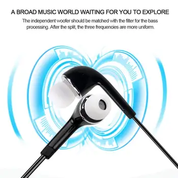 

Headphone Wired 3.5mm Music Earphone In-Ear Mobile Phone New Android Headset For Samsung S4 Smartphones