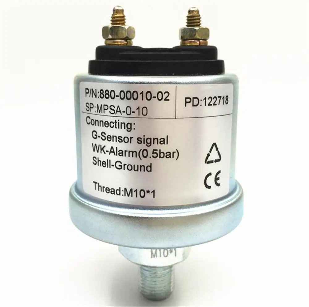 

1pc Auto Mechanical Oil Pressure Sensors M10X1 NPT-1/8 Boat Use Pressure Sensors 0-5Bar 0-10Bar Alarm