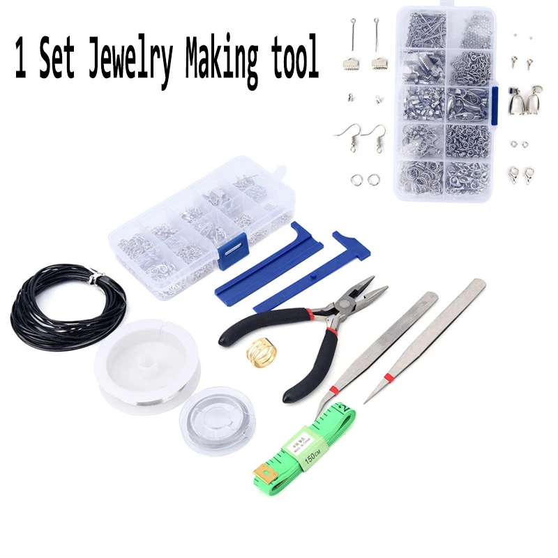 

1 Set DIY Home Large Jewellery Making Kit Pliers Beads Wire Starter Tool