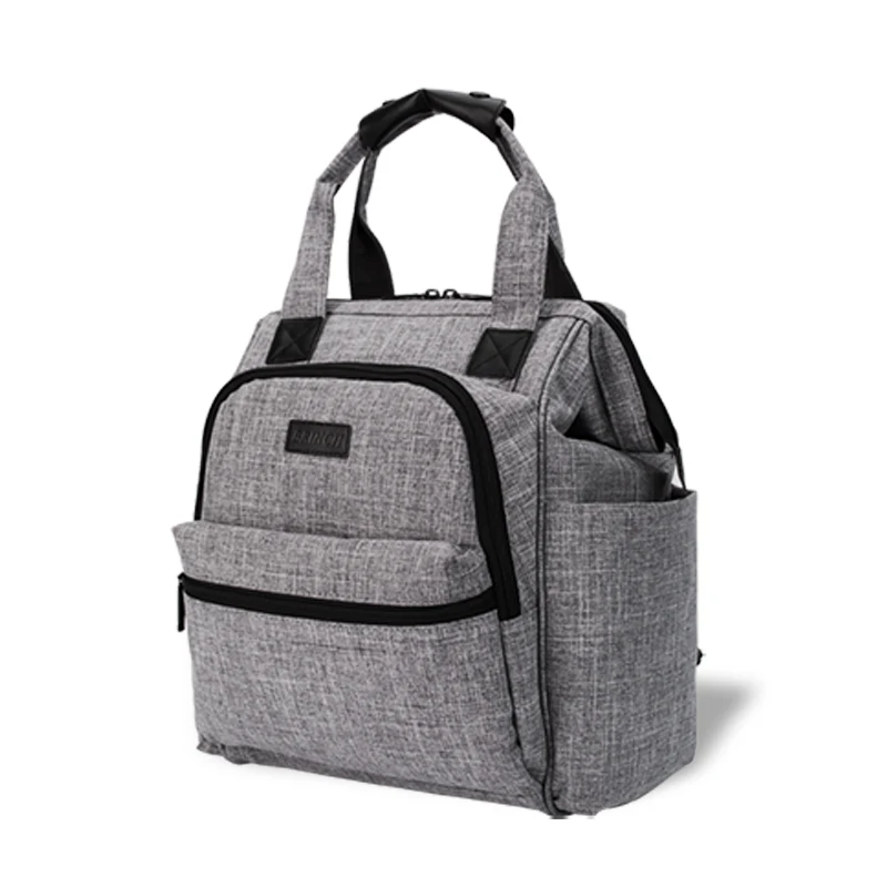 Водонепроницаемая сумка для подгузников для мам, рюкзак для подгузников для мам, органайзер для детских колясок, сумка для пеленания для мам Luiertas - Цвет: ligth gray