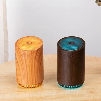 

USB Wood Grain Essential Oil Diffuser Ultrasonic Air Humidifier Household Aroma Diffuser Aromatherapy Mist Maker with Color Ligh