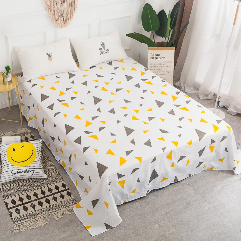 

1pcs Flat Sheet for Children Adults Single Double Various Cute Cartoon Patterns Print Flat Bed Sheets No Pillowcase