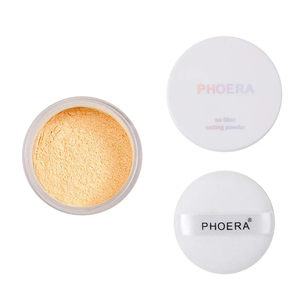 Hot Fashion Powder PHOERA Loose Face Powder Matte Oil Control Translucent Smooth Foundation Makeup Powder Beauty Drop Shipping