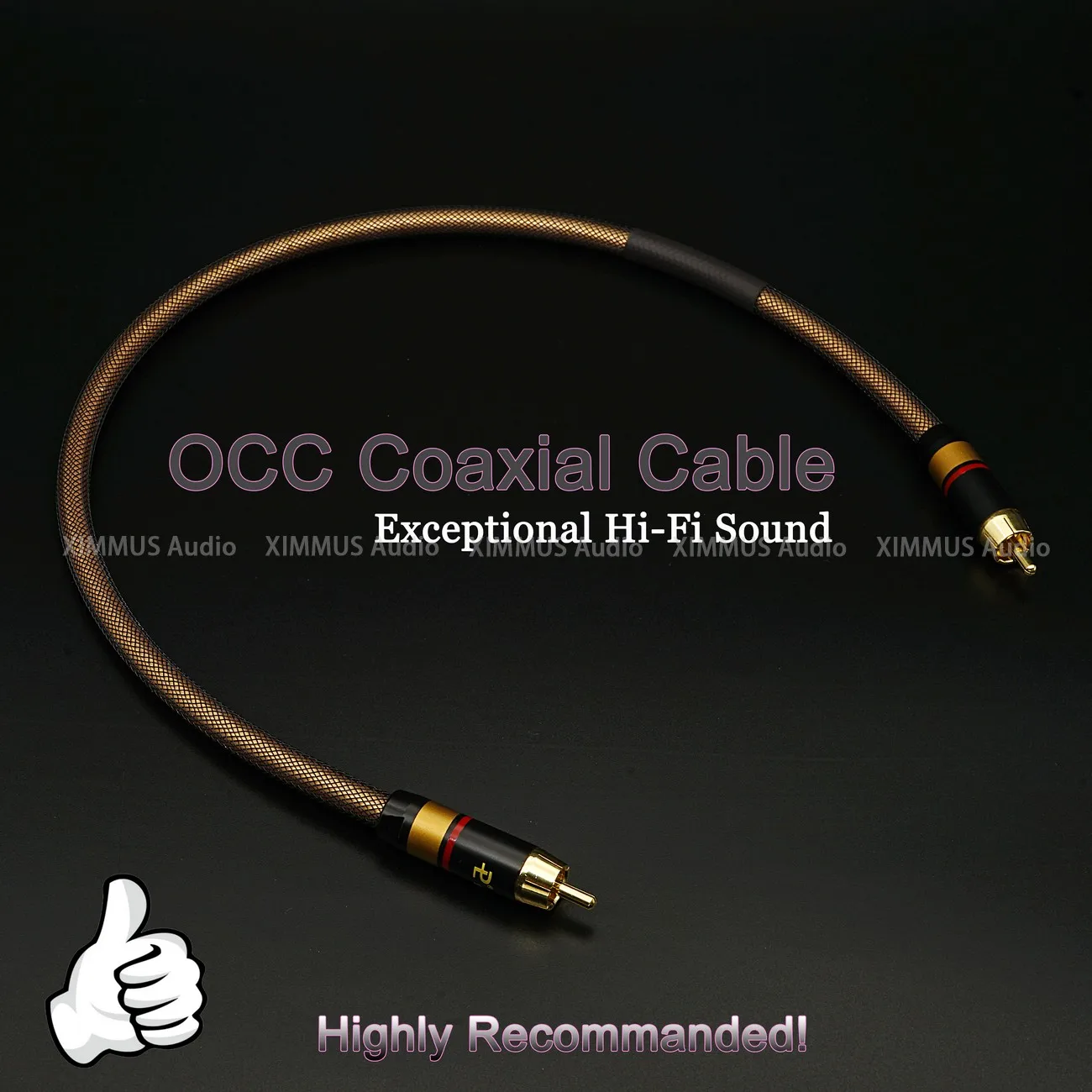 Qiled OCC 75 Ohms Digital Coaxial Cable SPDIF Coaxial Audio Cable For