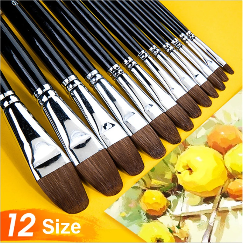 Eval 6PCS Paint Art Brushes Nylon Watercolor Art Brush Set DIY Oil Acrylic  Painting Brush Pen