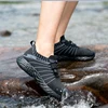 ONEMIX 2022 nouvelles chaussures de course noires pour hommes imperméable respirant baskets d'entraînement mâle en plein air anti-dérapant Trekking chaussures de sport ► Photo 2/6