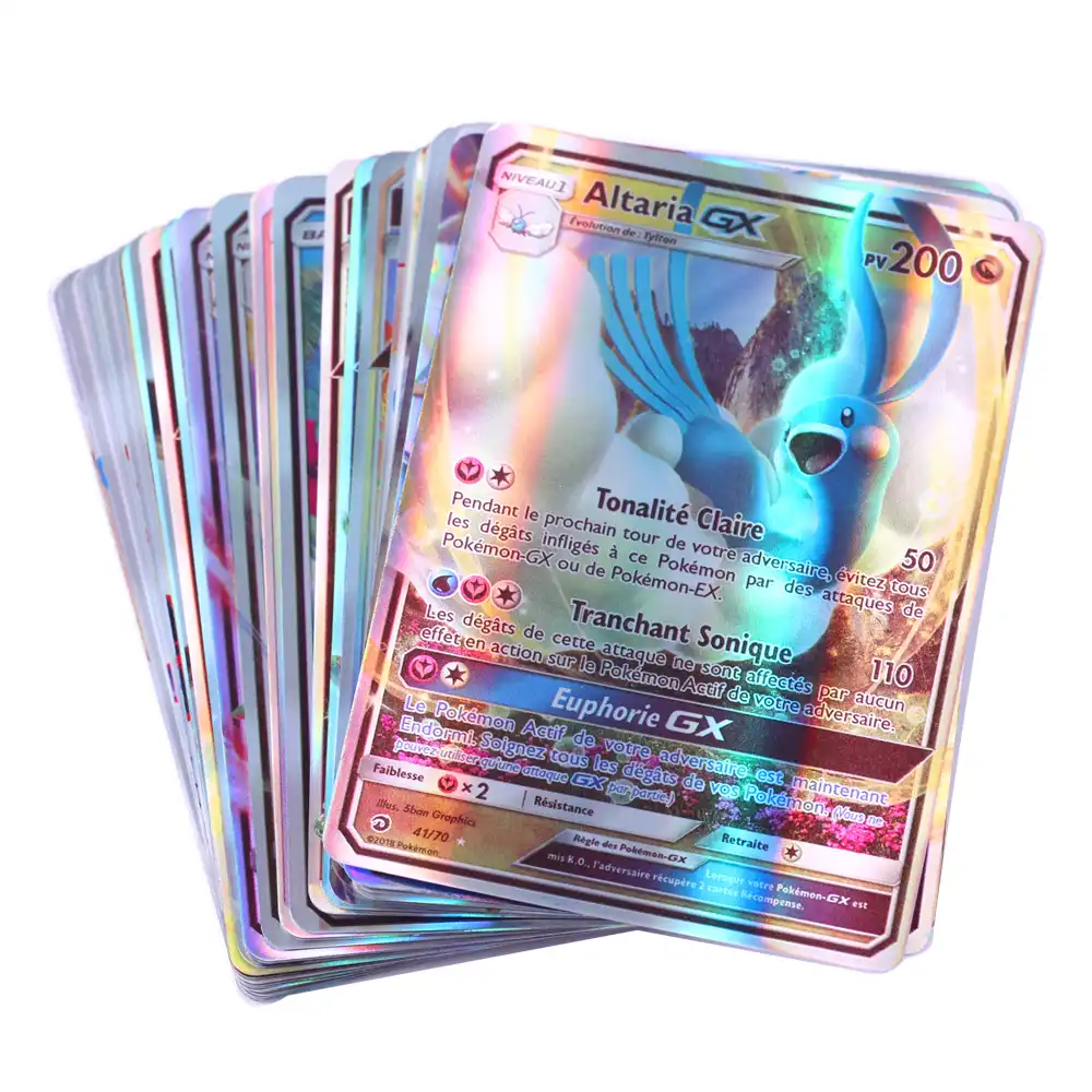 300個なしリピートポケモンカードフランスと英語版タグチームv Vmaxシリーズexメガ光沢のある子供のためのクリスマスギフト ゲーム コレクションカード Aliexpress