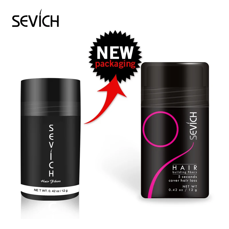 Sevich Hair Building Fibers 12g Keratin Regrowth Powder for Hair Loss Product Applicator Thinning Thickening Concealer Refill
