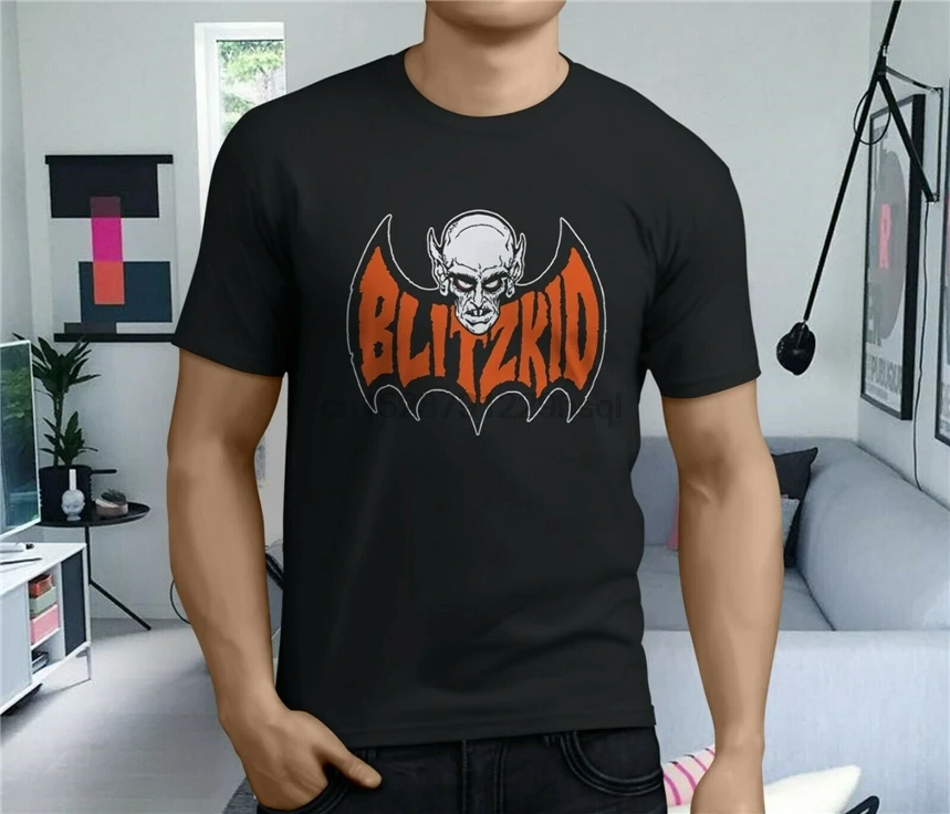 Новинка Мужская черная футболка Blitzkid летучая мышь да здравствует ужас размер S-3Xl