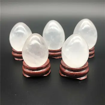 

Drop Shipping 1pc Natural White Quartz Crystal Egg Shaped Mineral Rock Chakra Healing Gemstone Natural Stones and Crystals