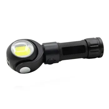 

Rechargeable T6 + COB LED 360 ° Rotating Flashlight Work Lamp Light Magnetic Dual lamp head rotating LED flashlight