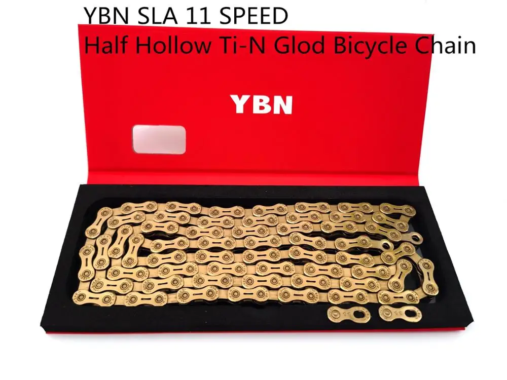 YBN 11 скоростная половинчатая велосипедная цепь для MTB и дорожного