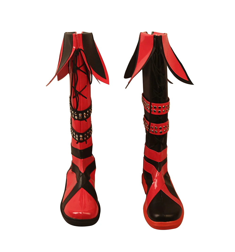 Ботинки для костюмированной вечеринки «The Suicide Squad 2»(«Харли Квинн»); красная обувь на заказ; любой размер для мальчиков и девочек