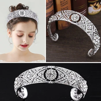 

Fashion Rhinestone Crystal Bridal Crown Women Princess Crown Headband Wedding Crown Queen Tiara Wedding Hair Accessories