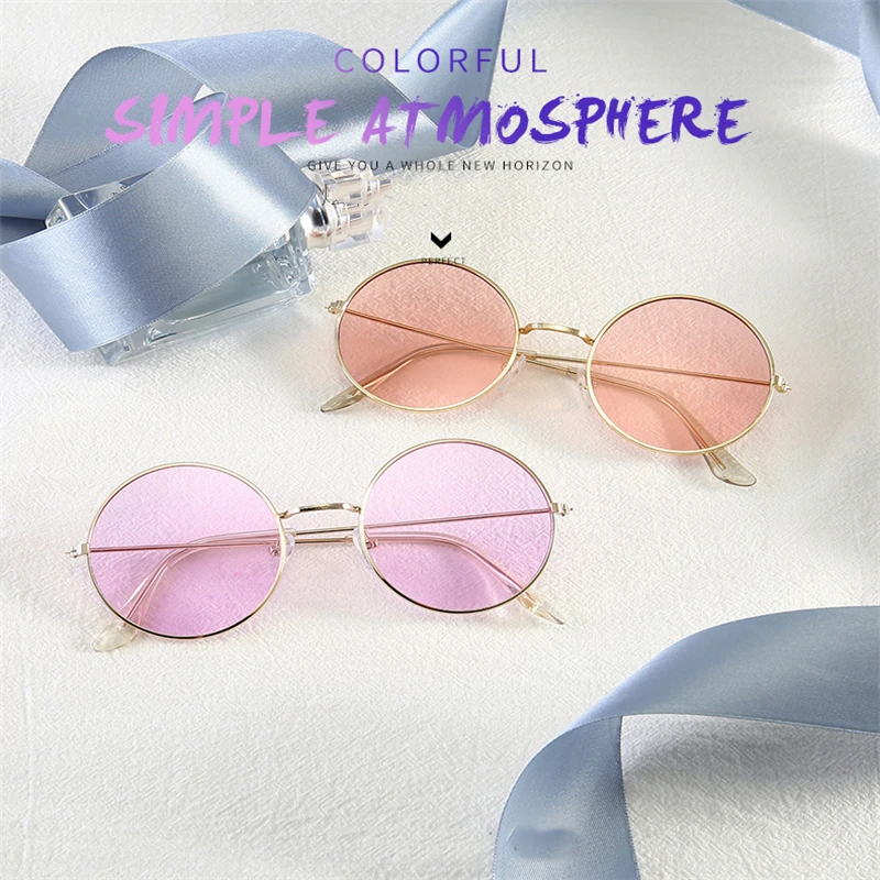Круглые солнцезащитные очки унисекс 5 цветов Модные Цветные линзы в Корейском