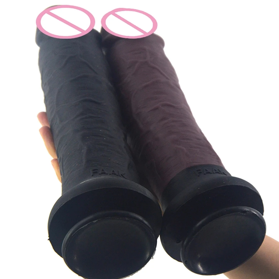 FAAK28.5*5.8cm Huge Silicone Realistic Dildo Masturbator Super Long Penis Anal Butt Plug Suction Cup Big Dick Sex Toys For Women